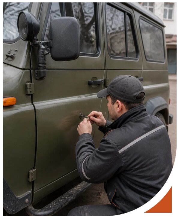 Профессиональное вскрытие автомобиля УАЗ без повреждений в Боровичах